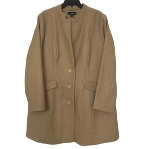 Ellos Camel Wool Blend A-Line Swing Coat Women’s Plus 20 Minimalist Winter Coat